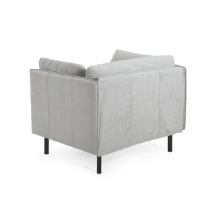 English Elm Christopher Knight Home® - 39" Vintage Grey Lounge Chair - Stylish Polyester Upholstery, Sturdy Wood Frame, Perfect For Any Room N767P208310G