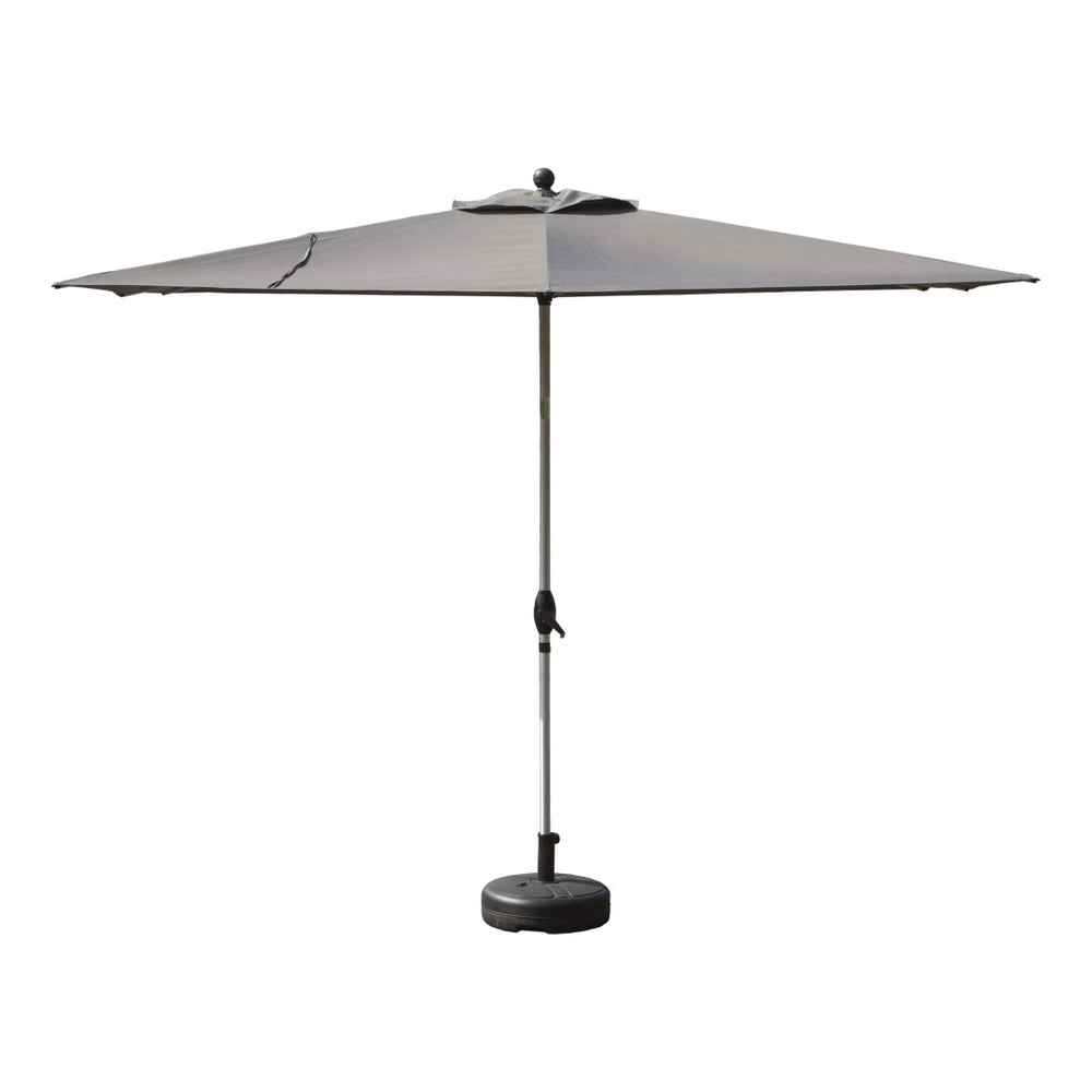 English Elm Rectangle Patio Umbrella With Crank Lift And Tilt Function, Uv-Protective Grey For Ultimate Shade W1859P320959-GIGA