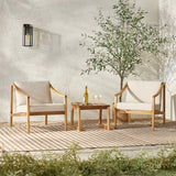 Cologne Modern Contemporary Cologne 3 Piece Chat Set - Natural