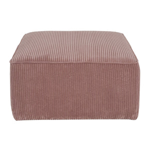 English Elm Upholstered Corduroy Square Ottoman Plywood Frame Sectional Footrest for Living Room Pink N757P414087P