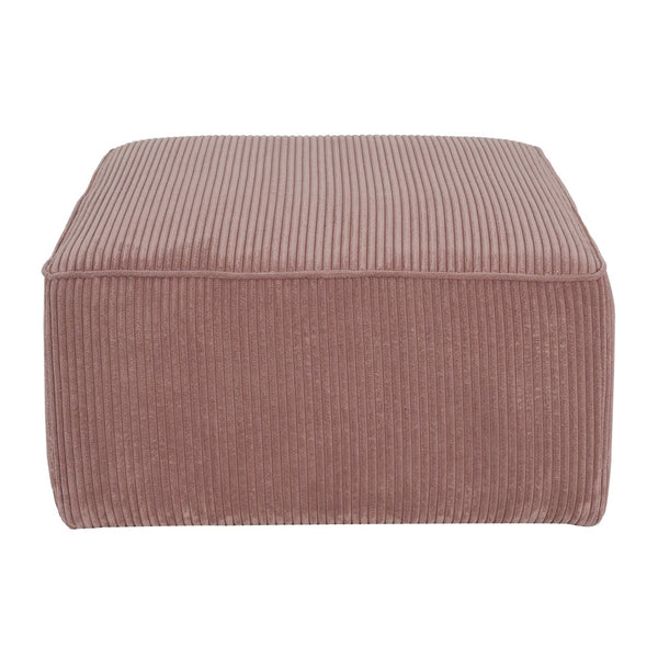 English Elm Upholstered Corduroy Square Ottoman Plywood Frame Sectional Footrest for Living Room Pink N757P414087P