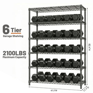 English Elm 5-shelf Heavy Duty Wire Rack Industrial Carbon Steel Garage Pantry Storage Unit W5386P445553