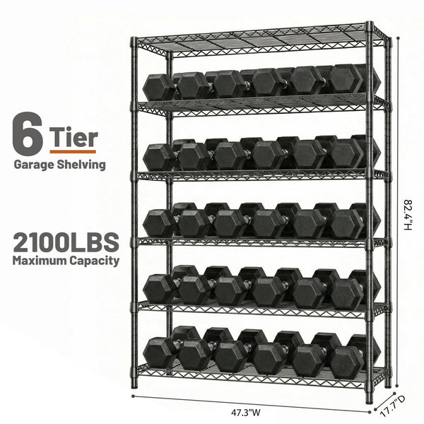 English Elm 5-shelf Heavy Duty Wire Rack Industrial Carbon Steel Garage Pantry Storage Unit W5386P445553
