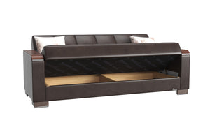 English Elm Primenest Zenaero Convertible Sofabed With Wood Trim & Storage - Stylish Comfort For Small Spaces B030P286542-GIGA