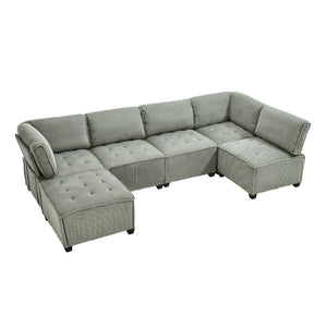 English Elm United Modular Sectional Sofa - U-Shaped Reversible Chaise Couch For Stylish Living & Comfort W1568S00152-GIGA