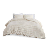 Urban Habitat Mercer Modern/Contemporary 3 Piece Cotton Chenille Comforter Set UH10-2318 Ivory