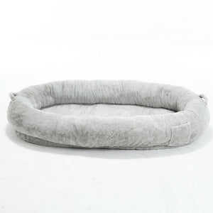 English Elm Human Dog Bed Oversized Memory Foam Floor Lounger with Plush Surface and Storage Pocket W2705P255385