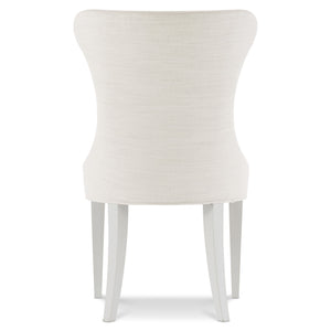 Bernhardt Bernhardt Silhouette Side Chair With Hourglass Tufted Back, Eggshell Finish, Sculptural Glamour Chair 307549