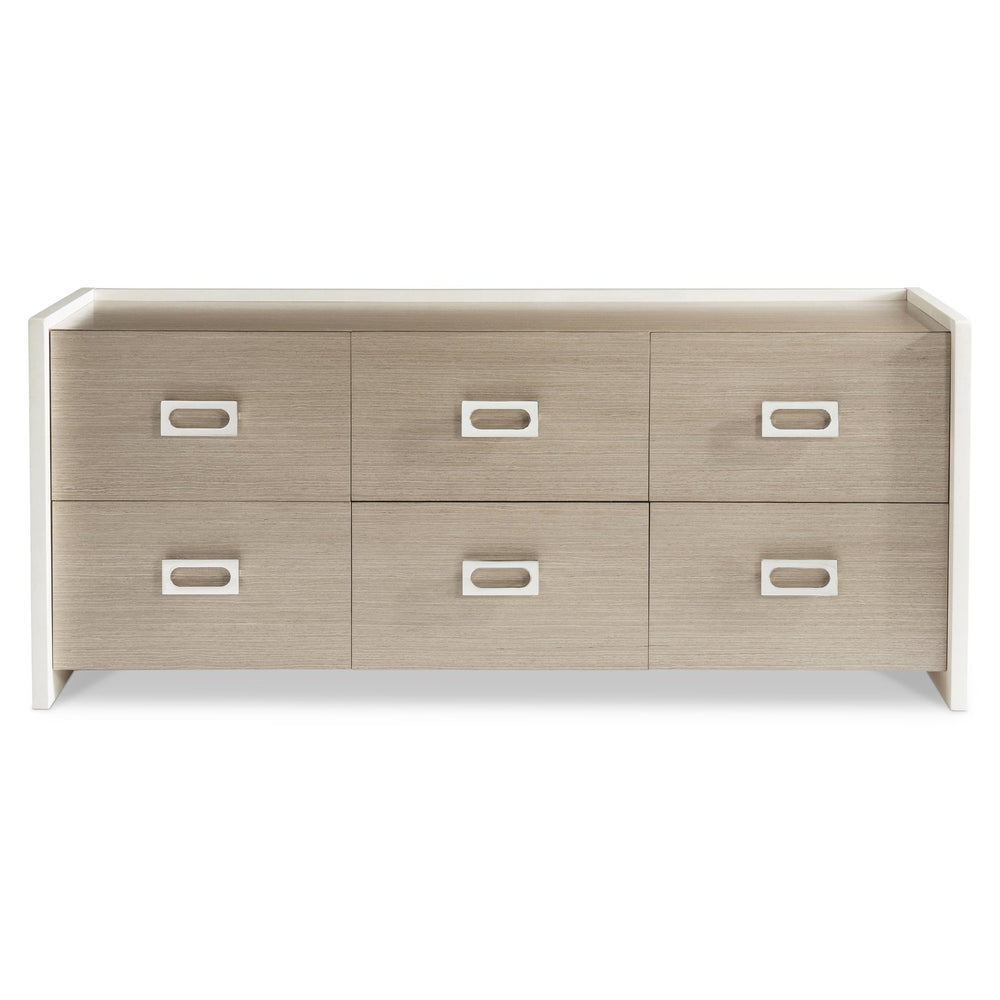 Bernhardt Bernhardt Modulum Dresser With Two-Tone Sahara & White Adobe Finish, 6 Soft-Close Drawers, Midcentury Charm 315050