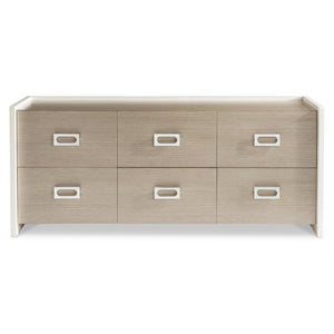 Bernhardt Bernhardt Modulum Dresser With Two-Tone Sahara & White Adobe Finish, 6 Soft-Close Drawers, Midcentury Charm 315050