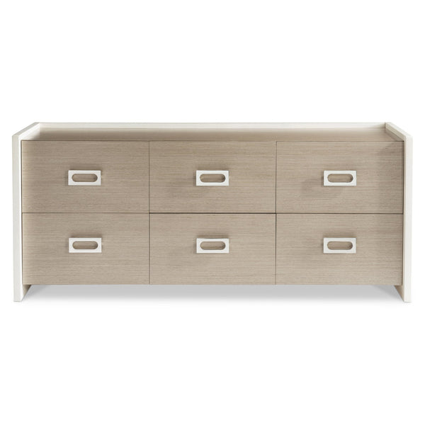 Bernhardt Bernhardt Modulum Dresser With Two-Tone Sahara & White Adobe Finish, 6 Soft-Close Drawers, Midcentury Charm 315050