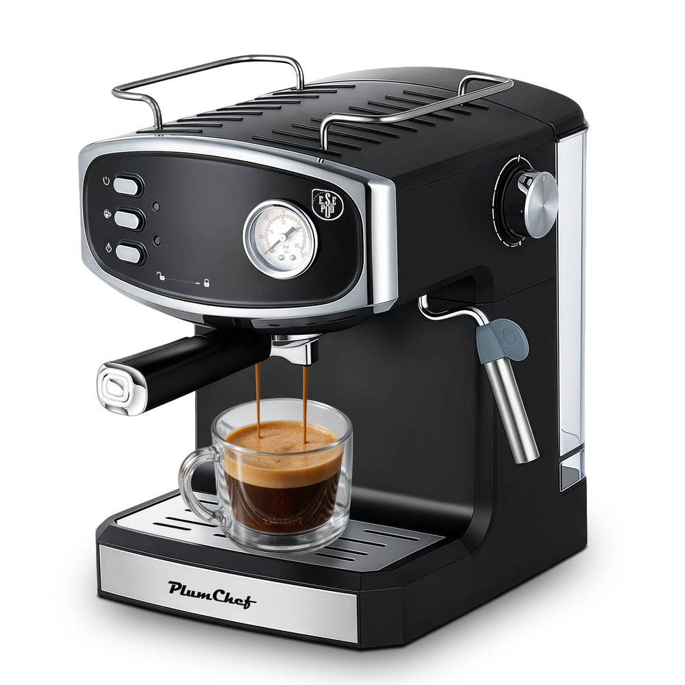 English Elm Plum 20 Bar Espresso Machine with Steam Wand Pressure Gauge and 54oz Water Tank W1002P478431