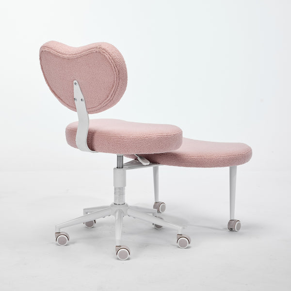 English Elm Meditation Chair Plus - Plus-Size Cross-Legged Swivel Seat with Memory Foam, Lumbar Support, Pink W1143P360516