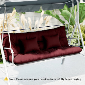 English Elm Soft Tufted Outdoor Bench Cushion Set Four Piece Polyester Fill Patio Lounge Seating Wine Red T3971P476086