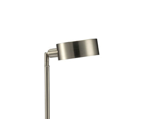 English Elm Simple Stain Nickel Table Lamp 15" Contemporary Metal Desk Light with Adjustable Head for Reading B2741P317234