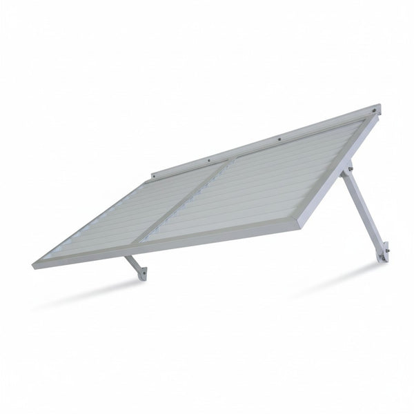 English Elm Haze Aluminum Exterior Awning White Powder Coat Finish for Entryways and Windows B2755P462227