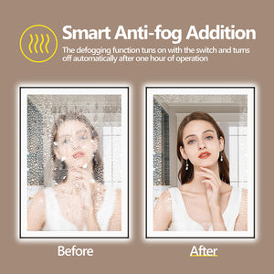 English Elm 48X32 Inch Frameless Led Bathroom Mirror - Smart, Energy Efficient, Dimmable With Anti-Fog Feature T3757P346992