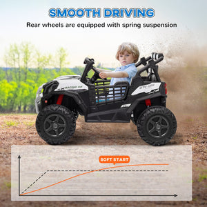 English Elm Qaba 24v Two Seat Kids Ride on Car with Dual Motors Spring Suspension Remote W2225P249871