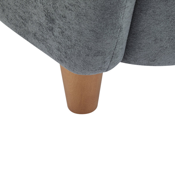 English Elm Christopher Knight Home® - Lucia Velvet Wingback Armchair with Pocket Spring Cushion, Mid-Century Birch Legs, Luxe Comfort Dawn Grey 31.5 L x 30.75 W x 30.5 H N776P205426K