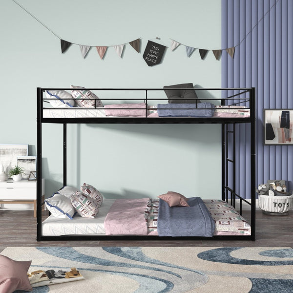 English Elm Twin Over Twin Bunk Bed – Space-Saving, Convertible Design With Sturdy Metal Frame And Guardrails W427P190044-GIGA