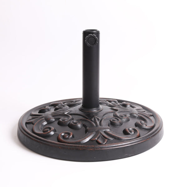 English Elm Christopher Knight Home® - GOBI Resin Umbrella Base Bronze Finish – Weather-Resistant Patio Poolside Holder, Fits 38–48mm Pole N775P256429B