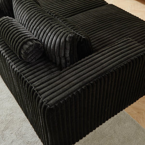 English Elm 87" Oversized Sectional Lounge Chaise - Cloud-Like Comfort, No Assembly, Modern Reclining Sleeper Sofa W834S00323