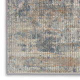 Nourison Concerto CNC02 Machine Made Power-loomed Borderless Design Indoor Only Contemporary Rustic Rug Blue Beige, Blue Beige 80% Polypropylene,20% Polyester 99446748805