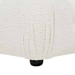English Elm Jennifer Taylor Home - Marcel 36" Bubble Modular Cocktail Ottoman with Bouclé Upholstery, Low 15" Seat, Luxe Foam Support White B2719P238413