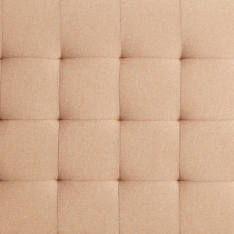English Elm Lucid Upholstered Square Tufted Headboard for Full/Full XL Beds, Adjustable 46–58" Height, Beige B350P394820