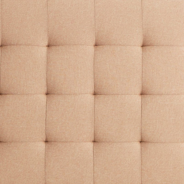 English Elm Lucid Upholstered Square Tufted Headboard for Full/Full XL Beds, Adjustable 46–58" Height, Beige B350P394820