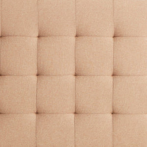 English Elm Lucid Upholstered Rectangle Square Tufted Headboard King/Cal King Beige — Adjustable 46–58" height B350P394821