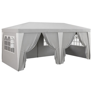 English Elm Outsunny 19 X 10' Instant Pop-Up Canopy Tent With 6 Sidewalls, Adjustable Height For Events & Parties W2225P174226-GIGA