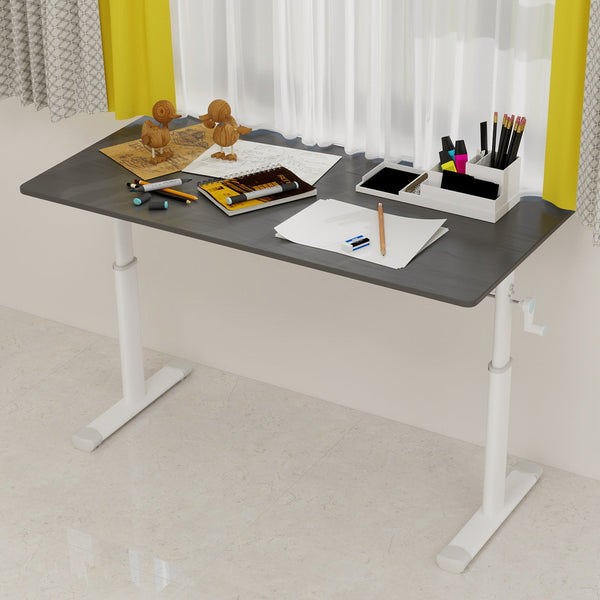 English Elm Adjustable Study Desk For All Ages – Compact, Height-Adjustable, Multi-Use Desk For Home & Office W1935P338370