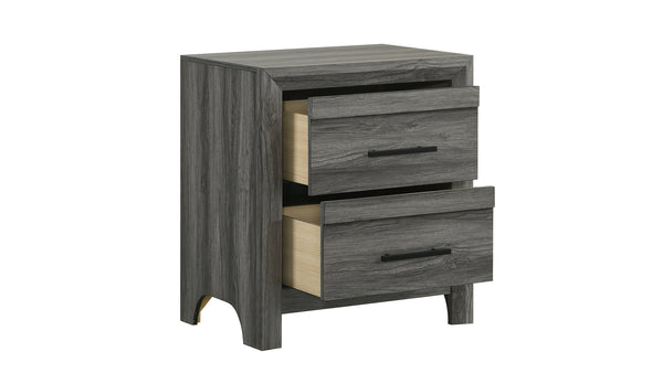 English Elm Denver Modern 2-Drawer Nightstand In Versatile Gray Wood Finish For Stylish Bedroom Storage Solutions B009P272309