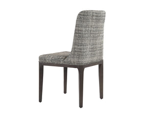 Sunpan Elisa Dining Chair - Timeless Mid-Century Design with Solid Wood Legs and Elegant Fabric Choices Grey Oak / Naya Check Black