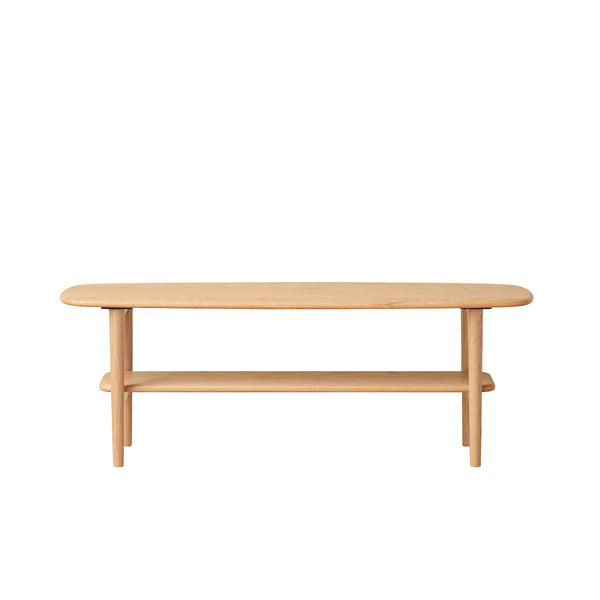 English Elm Center Table - Elegant Solid Wood Coffee Table With Double Shelves For Stylish Storage & Easy Assembly W1283P298068