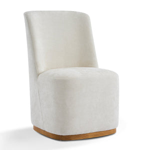 English Elm Indoor Upholstered Chenille Dining Chairs Set of 2 with High Back Rubberwood Base N779P370771B