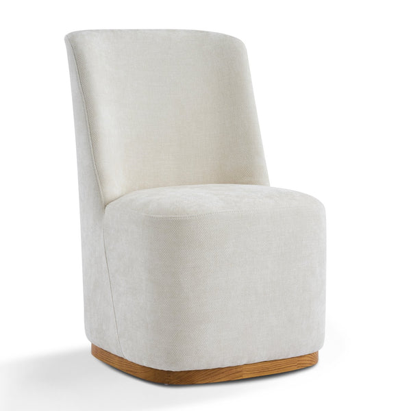English Elm Indoor Upholstered Chenille Dining Chairs Set of 2 with High Back Rubberwood Base N779P370771B