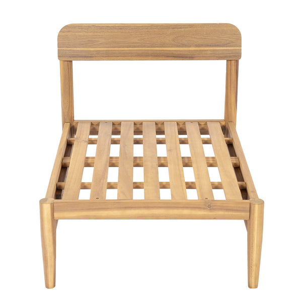 English Elm Terassi Solid Acacia Armless Outdoor Sofa Teak Finish Weatherproof Patio Seating N775P372827T