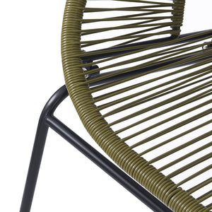 English Elm Christopher Knight Home® - CONDESSA Modern Outdoor Wicker Loveseat with Hammock Weave, Durable PE Rattan & Powder Coat Iron Frame Green N775P241727G