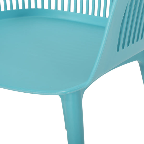English Elm Christopher Knight Home® - DAHLIA Weather-Resistant Outdoor Chair with Durable Polypropylene Frame, Modern Minimalist Design Teal 26.7 L x 23.7 W x 22.2 H 68374.00T