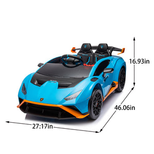 English Elm Lamborghini Huracan Sto 24v Kids Ride on Drift Car with Led Lights and Remote W1578P210769