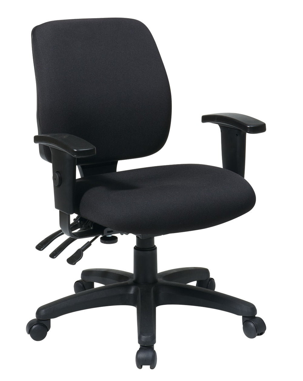 OSP Home Furnishings Mid Back Ergonomic Office Chair with Lumbar Support and Pneumatic Height Adjustment 33327-30