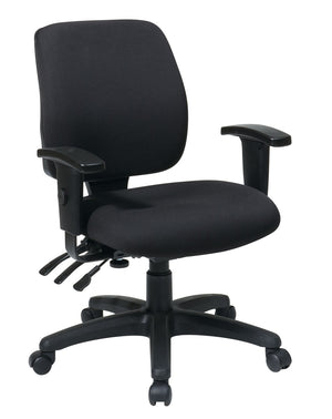 OSP Home Furnishings Mid Back Ergonomic Office Chair with Lumbar Support and Pneumatic Height Adjustment 33327-30