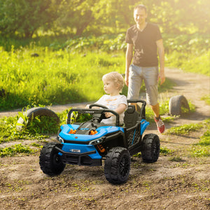 English Elm Qaba 12v Dual Motor Kids Ride on Utv Off Road Electric Car with Remote Control Blue W2225P249882