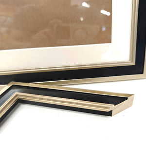 English Elm Set Of 3 Black And Gold Abstract Prints – Modern Luxury Framed Wall Art For Living Room & Bedroom T3976P383232-GIGA