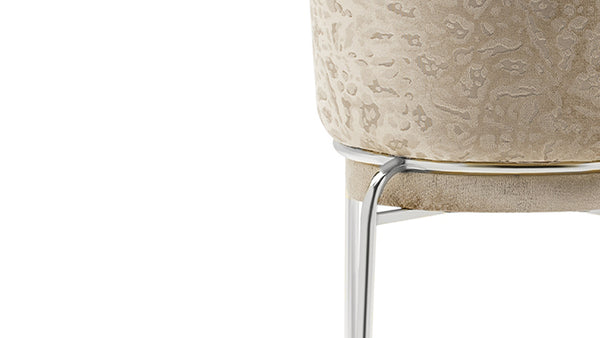 English Elm Onyx Luxurious Beige Velvet & Chenille Accent Chair with Sturdy Metal Frame, Modern Contrast Design B009P332653