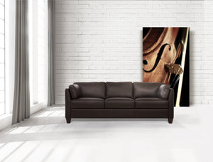 English Elm Matias Top Grain Leather Sofa with Walnut Legs and Structured Foam Seat Cushions B2726P498541