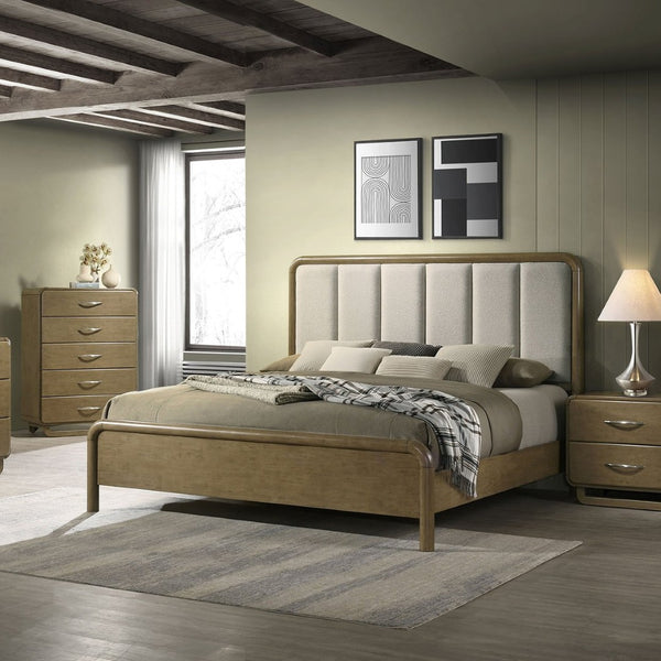 English Elm Tully Nutmeg 5-Drawer Chest - Modern Storage Solution With Warm Finish For Bedroom Elegance B062P374093-GIGA