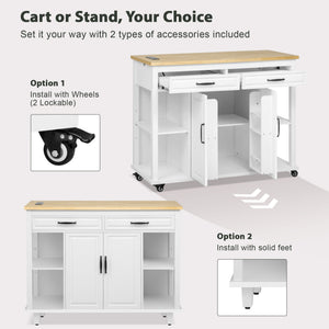 English Elm K&k Farmhouse Kitchen Island Extendable Table Rubber Wood Veneer Built-in Charging Storage White N707S215327W